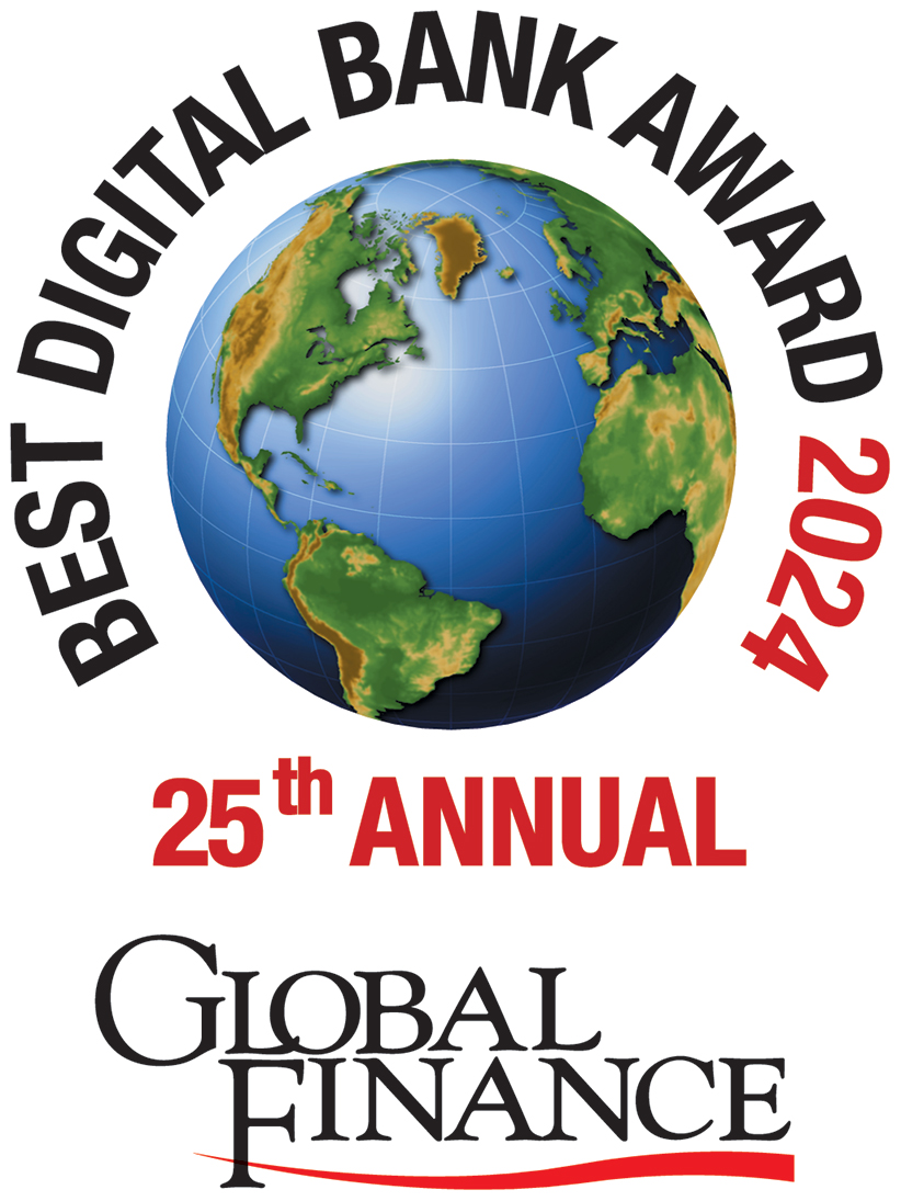 logo, 25th annual best digital bank award 2024